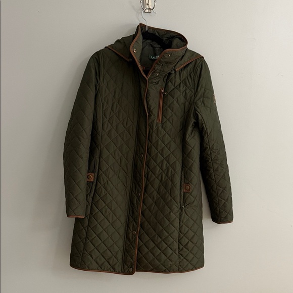 Lauren Ralph Lauren Quilted Green Utility Jacket - Picture 2 of 16
